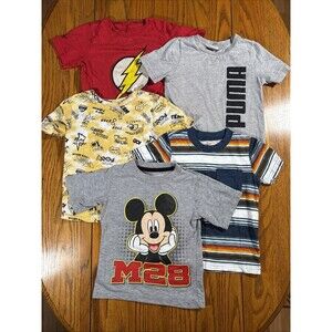 T-shirt Set of 5 (Boy’s 3T) Mickey Mouse, Flash, Puma, Carter’s, Garanimals